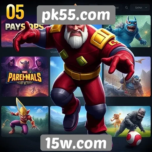 Variedade de jogos disponíveis no pk55.com